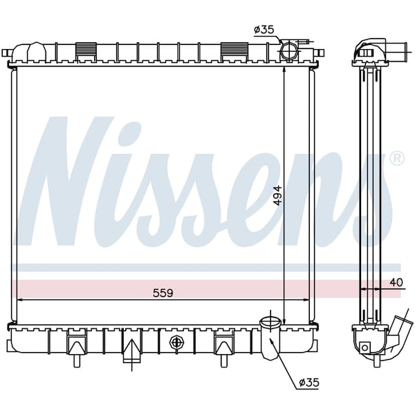 Nissen Nissens Radiator, 64319A 64319A - main